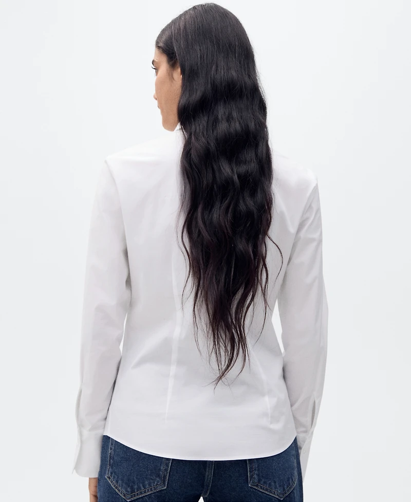 Mango Women's Fitted Cotton Shirt