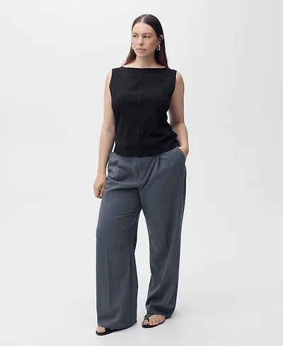 Mango Women's Boat-Neck Knitted Top