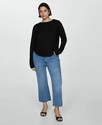 Mango Women's Wool-Blend Round-Neck Sweater