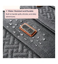 BabbleRoo Kids Diaper Bag Backpack Versatile Travel Mummy with Changing Pad & Accessories, Light Gray