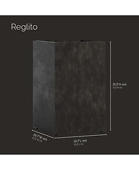 Cosapots Reglito Tall Square Planter – Fiberglass Indoor/Outdoor and Weather-Resistant Large (19.7" L x 19.7" W 31.5" H) (Grey Stone)