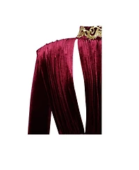 Miss Circle Women Zenaida Burgundy Cutout High Slit Velvet Gown