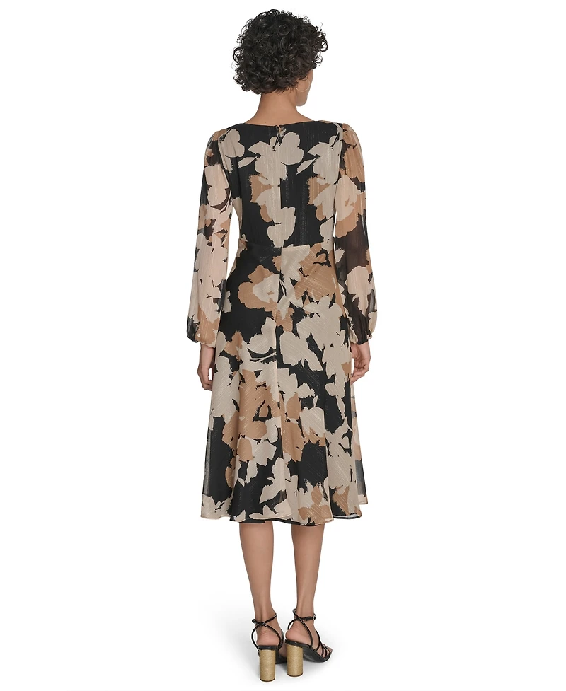 Calvin Klein Women's Printed Midi Dress