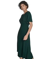 Calvin Klein Women's Flutter Sleeve Midi Dress
