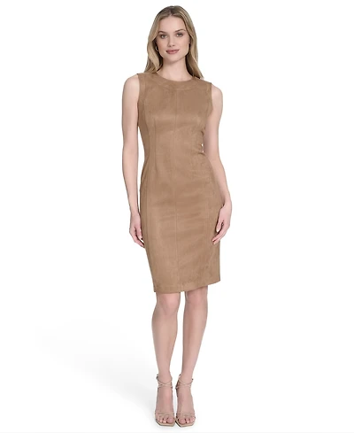 Calvin Klein Women's Sleeveless Midi Sheath Dress