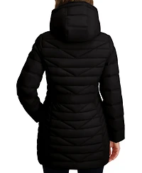 Nautica Women's Faux-Fur-Lined Hooded Puffer Coat