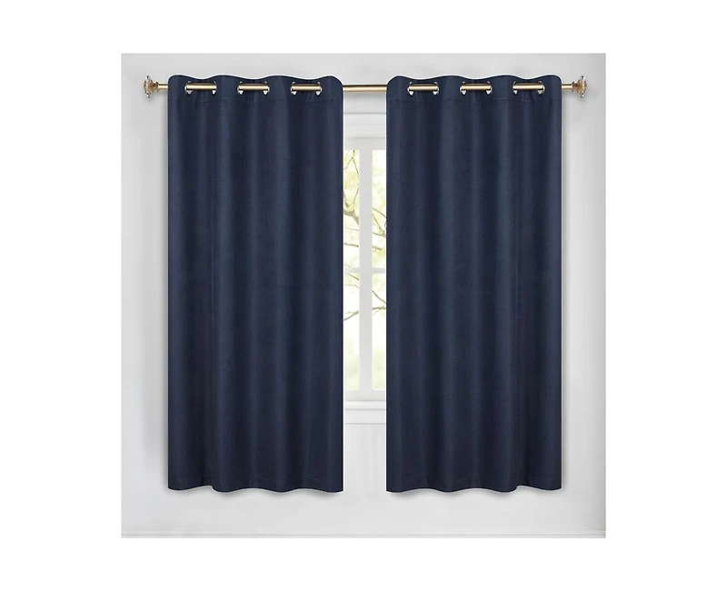 Superior Nyan 100% Blackout Machine Washable Curtains, Set of 2 Panels