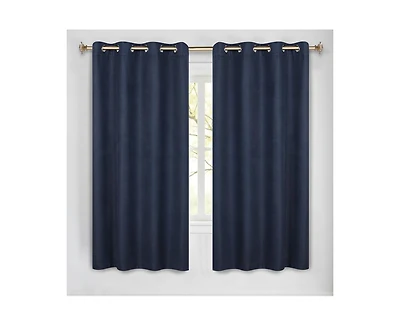Superior Nyan 100% Blackout Machine Washable Curtains, Set of 2 Panels