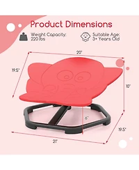 Costway Kids Sensory Swivel Chair with Non-Slip Metal Base for Autistic Kids Indoor Outdoor