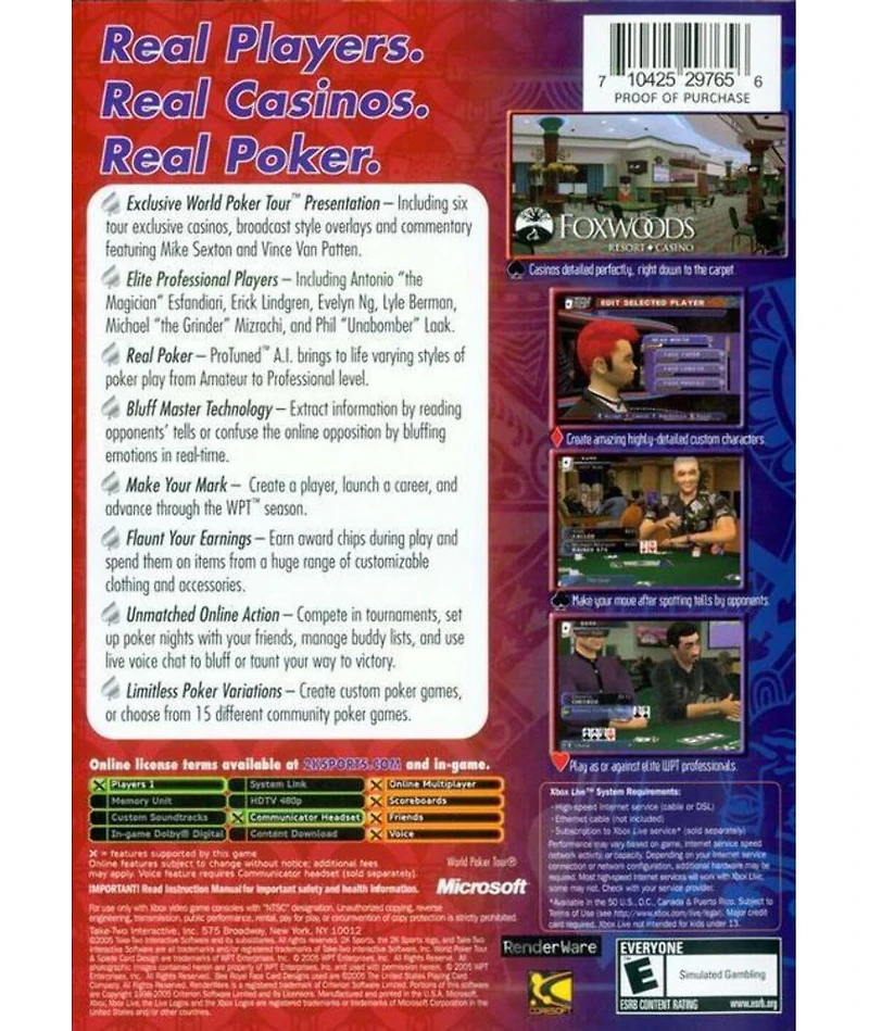 Jack of All Games World Poker Tour Xbox