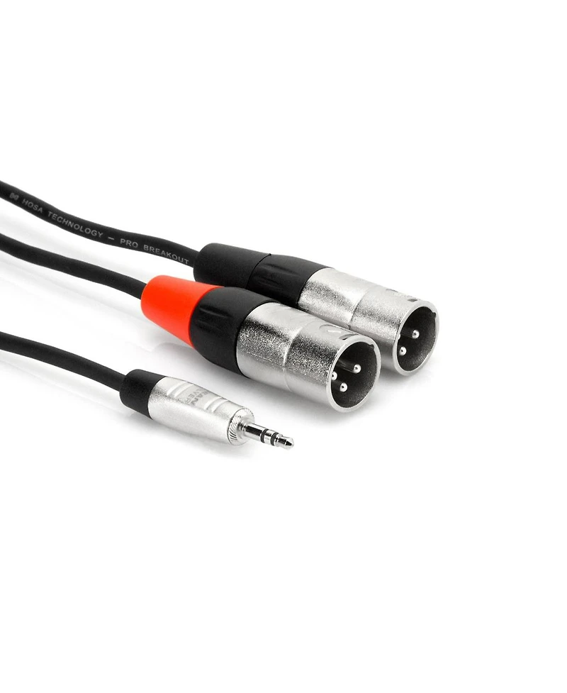 Hosa Technology 15' Rean 3.5mm Trs to Dual XLR3M 24 Awg Pro Stereo Breakout Cable