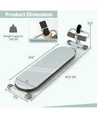 Akiudex Adjustable Foldable Sit-Up Bench with Foam Rollers and Phone Holder