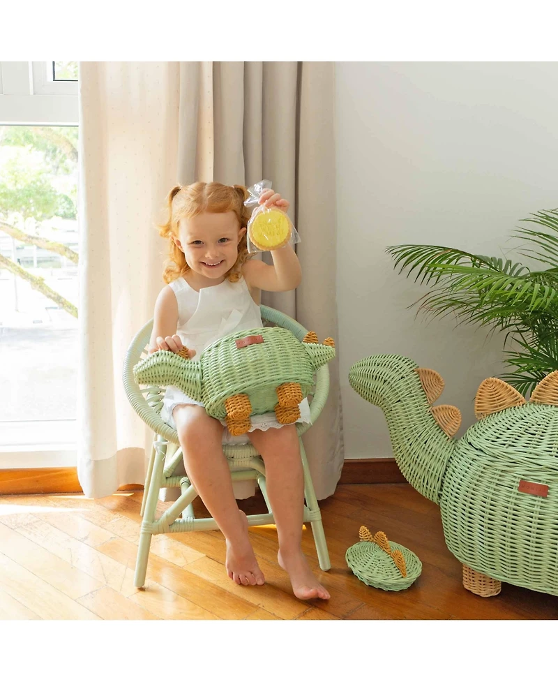 Momiji - Handcrafted Rattan Dinosaur Storage Basket - Wicker