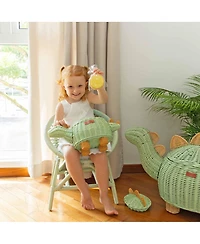 Momiji - Handcrafted Rattan Dinosaur Storage Basket - Wicker