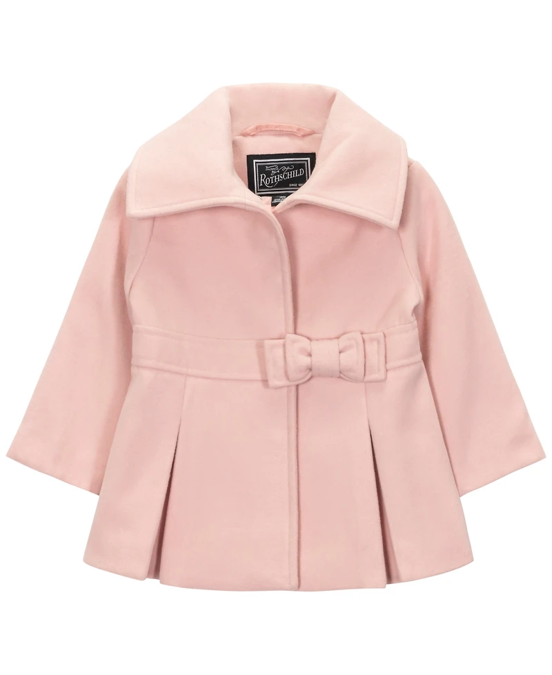 S Rothschild & Co Baby Girls Waist Bow Coat