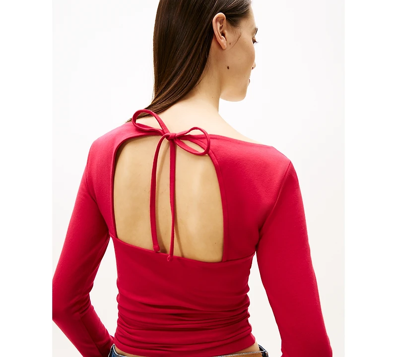 Tommy Jeans Women's Slim Flag Bling Long Sleeve T-Shirt