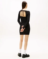 Tommy Jeans Women's Bling Flag Logo Long-Sleeve Mini Dress