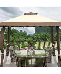 13'x13' Gazebo Canopy Shelter Awning Tent Patio Garden Outdoor Companion