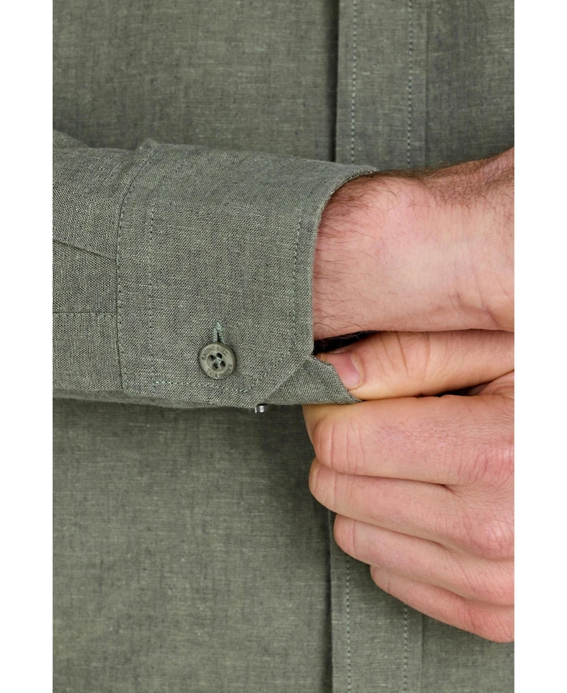 Raging Bull Men's Long Sleeve Linen Shirt