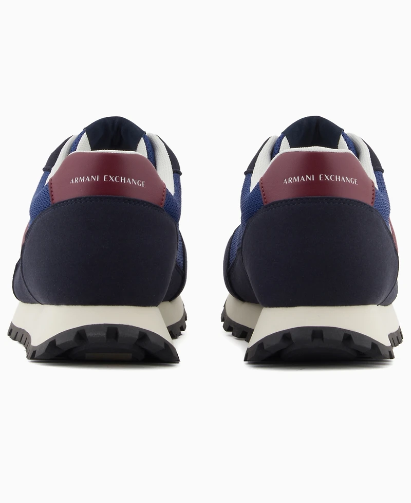 A|X Armani Exchange Men's Drop Logo Mesh Sneakers