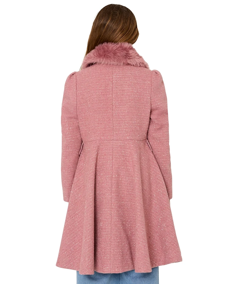 S Rothschild Big Girls Tweed Princess Dress Coat