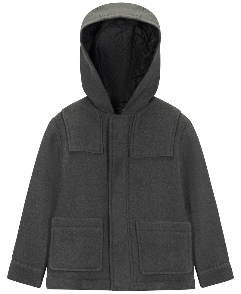 S Rothschild & Co Big Boys Faux Wool Hooded Jacket