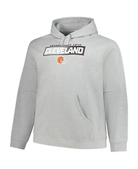 Fanatics Men's Heather Gray Cleveland Browns Big T the Field Pullover Hoodie
