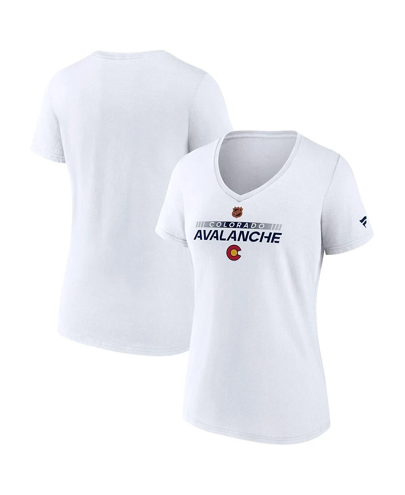 Fanatics Women's White Colorado Avalanche Special Edition V-Neck T-Shirt