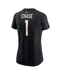 Nike Women's Ja'Marr Chase Black Cincinnati Bengals Player Name Number T-Shirt