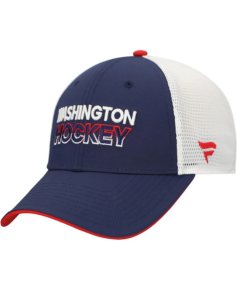 Men's Fanatics Navy Washington Capitals Adjustable Meshback Hat