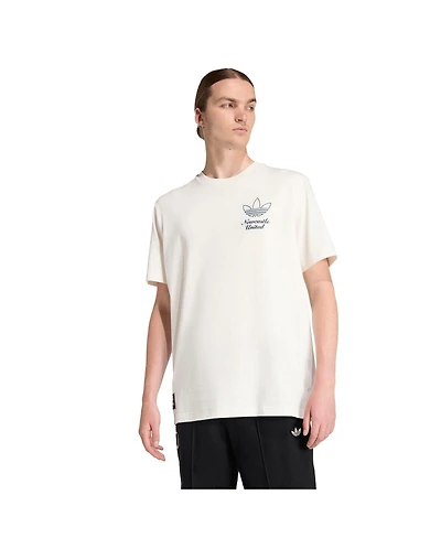 Adidas Men's White Newcastle United Terrace Icons Collection Graphic T-Shirt