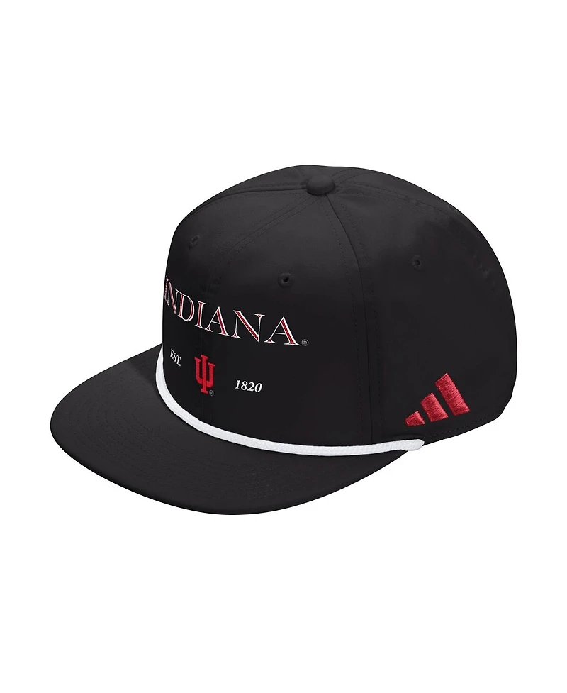 Adidas Men's and Women's Black Indiana Hoosiers Seasonal Rope Adjustable Hat