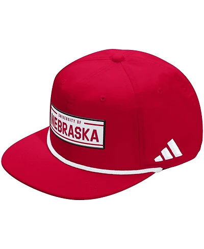 Adidas Men's and Women's Scarlet Nebraska Huskers Locker Room Rope Adjustable Hat