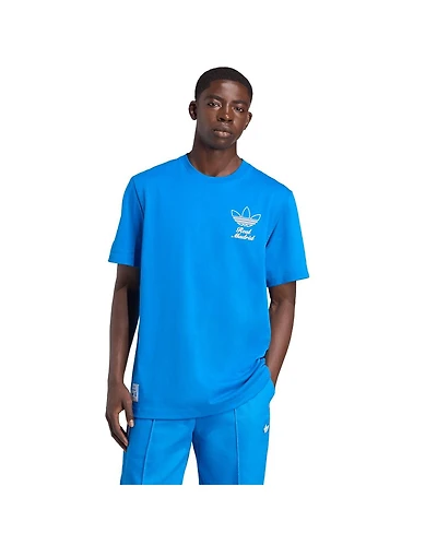 Adidas Men's Blue Real Madrid Terrace Icons Collection Graphic T-Shirt