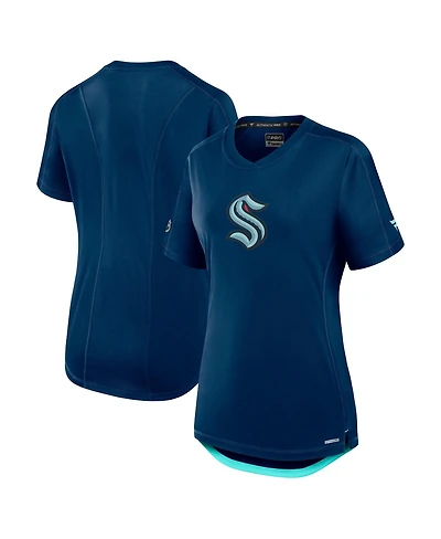 Fanatics Women's Deep Sea Blue Seattle Kraken Authentic Pro Rink T-Shirt
