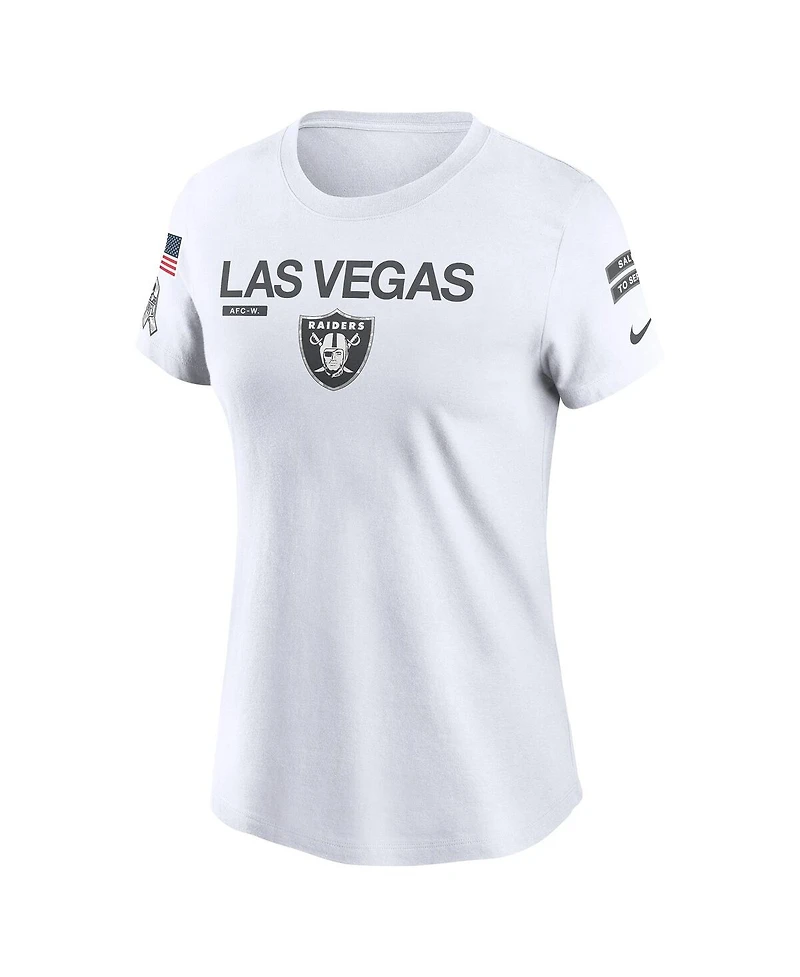 Nike Women's White Las Vegas Raiders 2024 Salute to Service Legend Performance T-Shirt