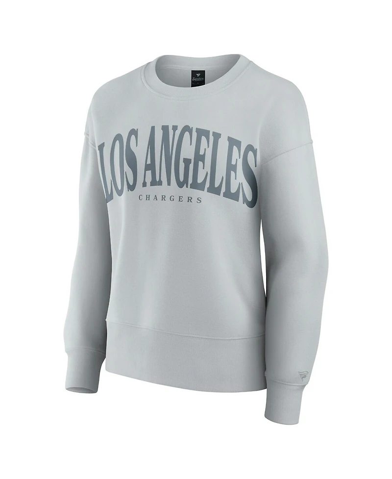 Fanatics Women's Gray Los Angeles Chargers Elements Pullover Sweatshirt