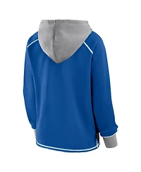 Logo Athletic Women's Royal Indianapolis Colts Boom Fleece Pullover V-Neck Hoodie