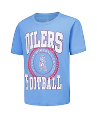 Outerstuff Big Boys and Girls Light Blue Tennessee Titans Oilers Throwback Stitched Up Retro Logo T-Shirt