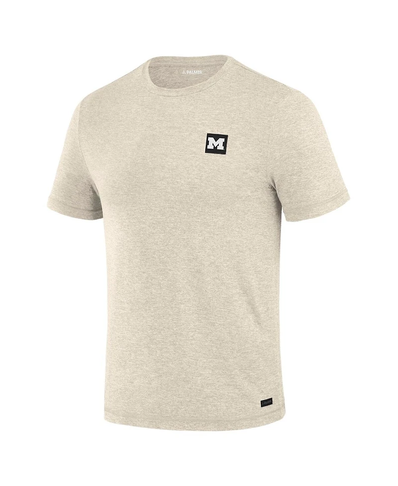 J. Palmer Men's White Michigan Wolverines Four Down T-Shirt