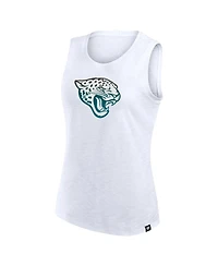 Fanatics Women's White Jacksonville Jaguars Slub Tank Top