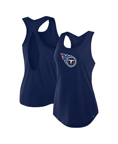 Fanatics Women's Navy Tennessee Titans Iron Fan Tank Top