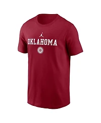 Jordan Men's Crimson Oklahoma Sooners 2-Hit Stacked T-Shirt