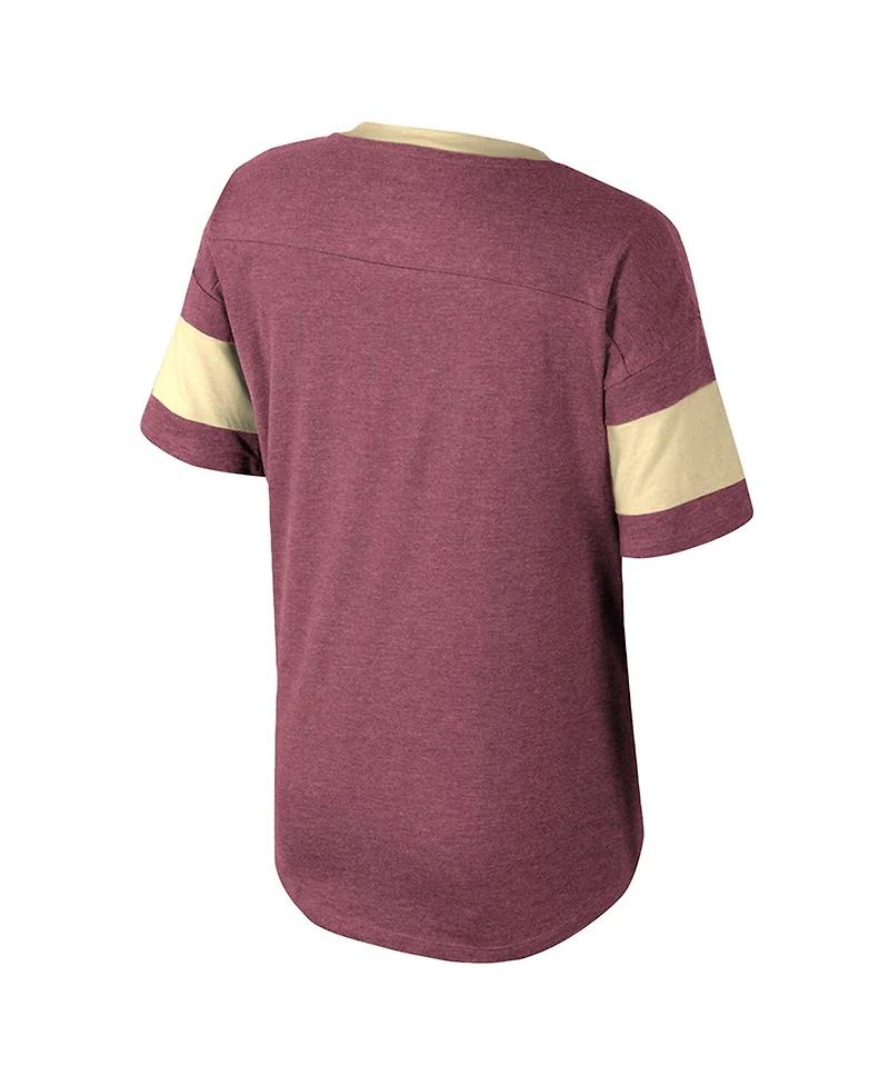 Colosseum Big Girls Garnet Florida State Seminoles Frontier Tie Front T-Shirt