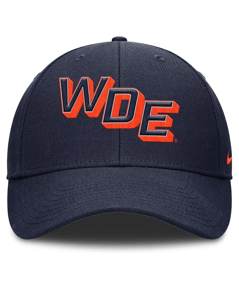 Nike Men's Navy Auburn Tigers Slanted Primetime Rise Dri-fit Adjustable Hat