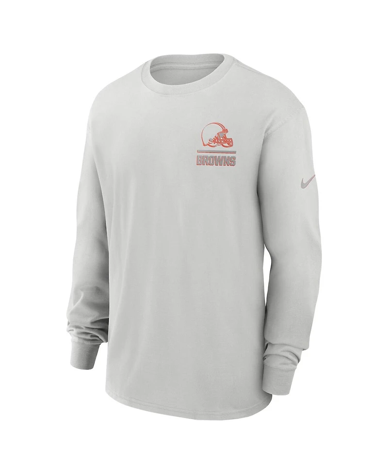 Nike Men's Gray Cleveland Browns Essential Heavy Max90 Long Sleeve T-Shirt