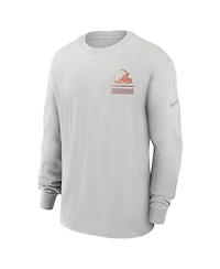 Nike Men's Gray Cleveland Browns Essential Heavy Max90 Long Sleeve T-Shirt