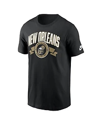 Nike Men's Black New Orleans Saints Rewind Front and Back Hit Essential T-Shirt