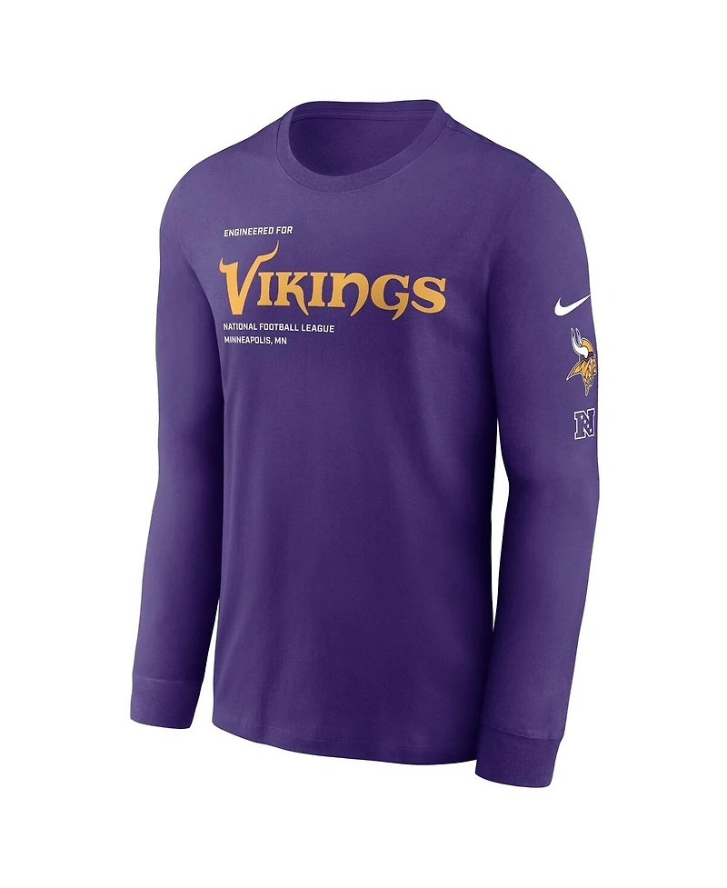 Nike Men's Purple Minnesota Vikings Play to Win Essential Long Sleeve T-Shirt