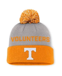 Nike Men's Gray/Tennessee Orange Tennessee Volunteers Primetime Peak Cuffed Pom with Knit Hat
